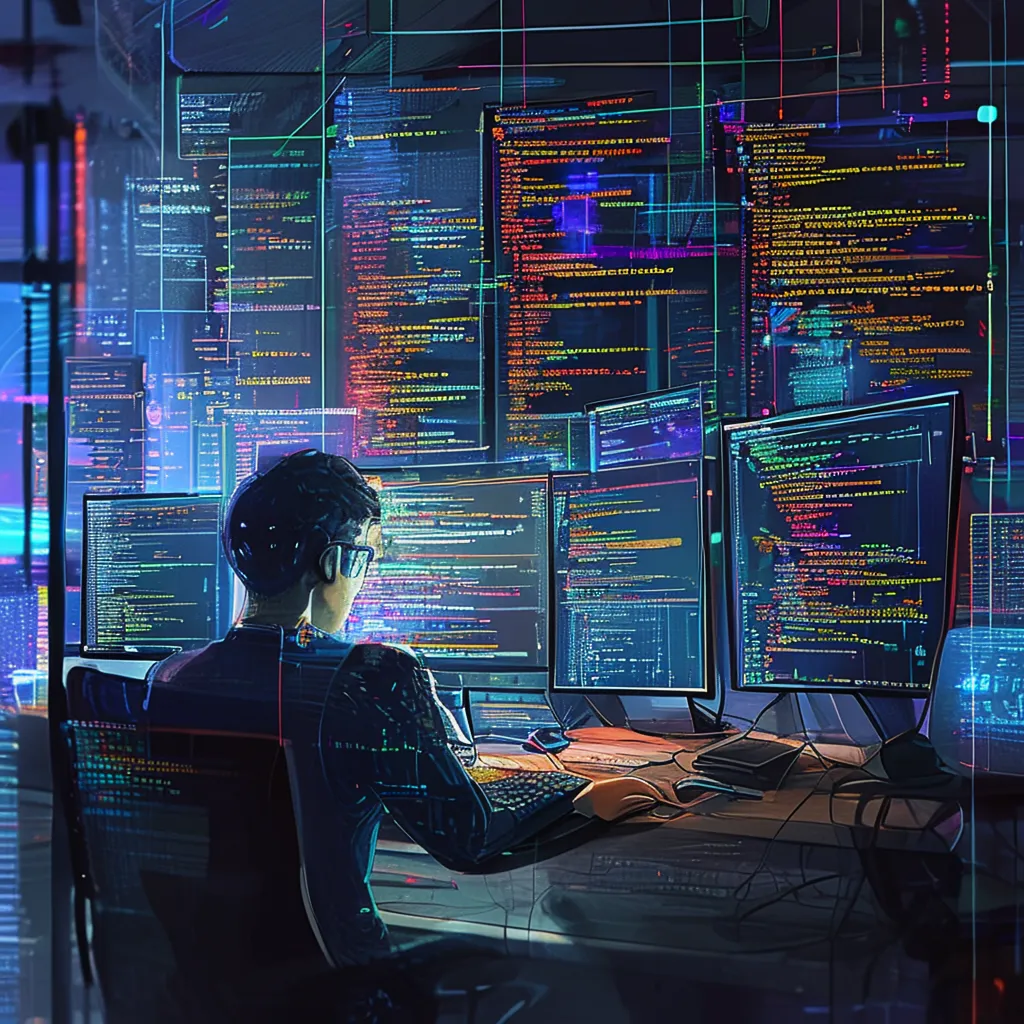 Claude Opus 4 and Claude Sonnet 4 with futuristic AI coding interface